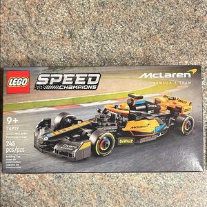 LEGO Speed Champions McLaren Formula 1 Car - Black, Orange, and Yellow